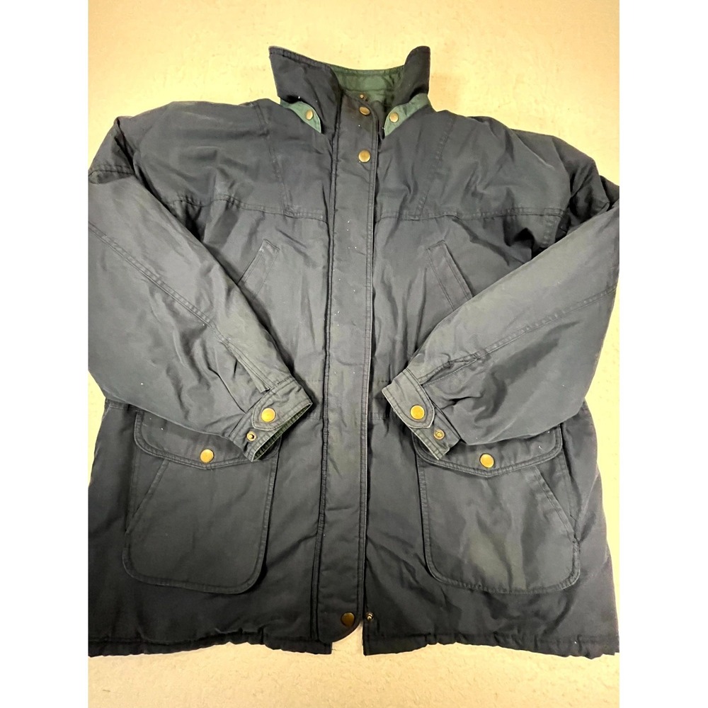 VTG Bryant Park Barn Coat Womens 2X Black Cotton Water Resistant Full Zip Winter